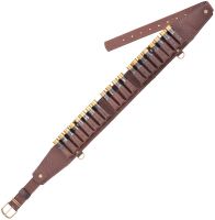 Патронташ К-12 на 20 патронов открытый (коричневый, элита) - вид 2 миниатюра