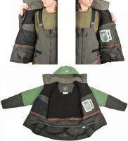 Костюм-поплавок зимний «Rescuer III Sport» (зелёный, красные молнии) - вид 6 миниатюра