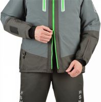 Костюм-поплавок зимний «Rescuer IV Sport» (серый, зелёные молнии) - вид 7 миниатюра