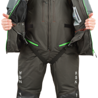 Костюм-поплавок зимний «Rescuer IV Prosport» (серый, зеленые молнии) - вид 13 миниатюра