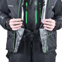 Костюм-поплавок зимний «Angler Prosport» (черный, зеленые молнии) - вид 12 миниатюра