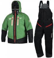 Костюм-поплавок зимний «Rescuer III Prosport» (зелёный, красные молнии)